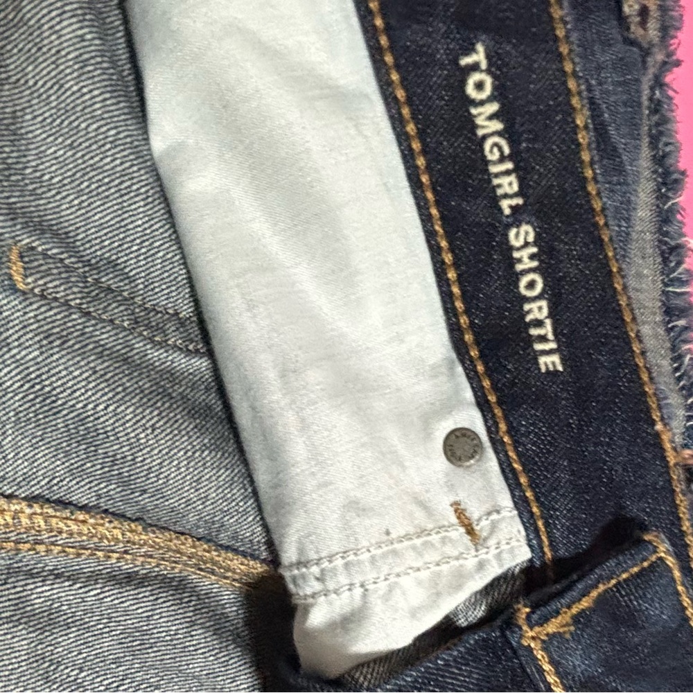 American Eagle Outfitters Women's Dark Blue Jean Shorts - Picture 3 of 5